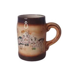 Vtg Ceramic Sweet AdelineCup Mug Barbershop Quartet Music Notes Bow Tie L&M #395